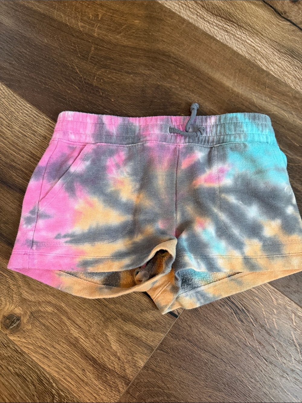 SO Tie-Dye Athletic Shorts - Pink, Blue & Yellow